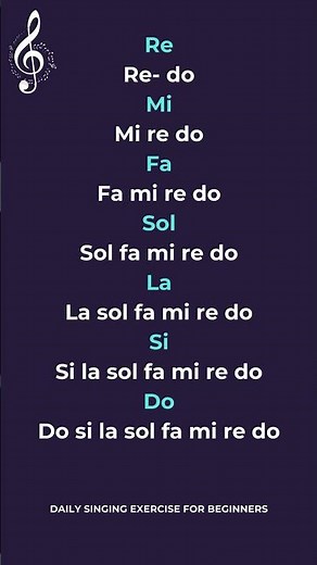Intervals vocal exercise to improve pitch (solfege)