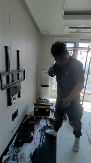 #벽에못없이 #티비셀프설치 #간편설치 #이사필수템