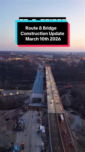 Akron Route 8 Bridge Construction 🚧 Drone Flight | March 10th, 2026 | Akron, Ohio. ⚠️ Drone flown safely and in full compliance with FAA regulations. #akronohio #akron #bridgeconstruction #buckeydrone #bridge
