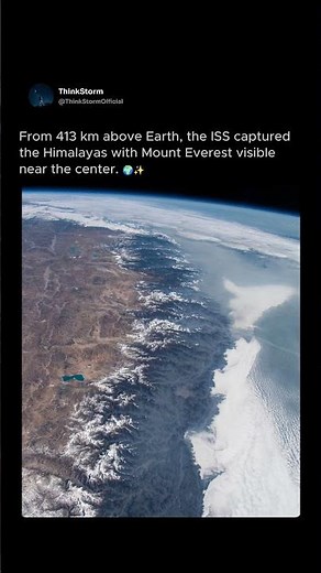 🌍 Incredible ISS View of Mount Everest from Space! 🚀✨
