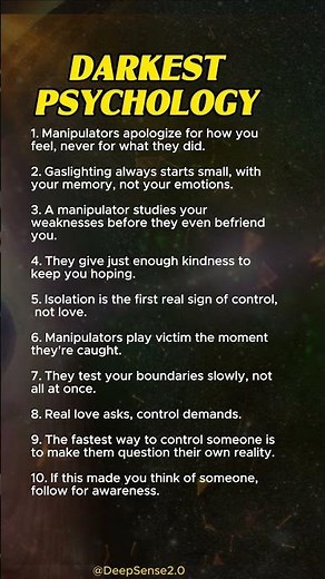 THE DARKEST PSYCHOLOGY OF MANIPULATION 10 FACTS #psycholgyfacts #shorts