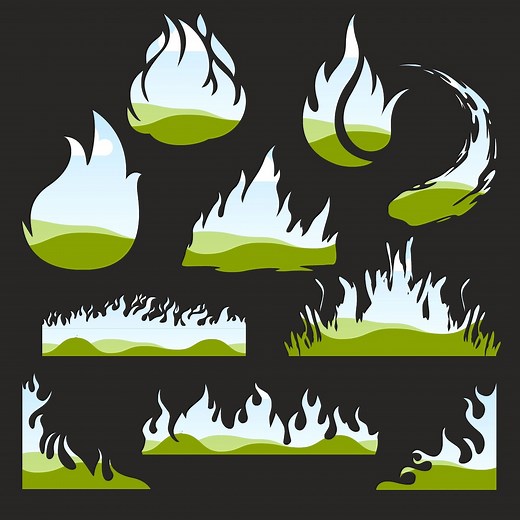 Fire Flame Effect Canva Frames - Drag & Drop Photo - Editable Template Background - Photo Collage Sublimation Design PNG - Etsy