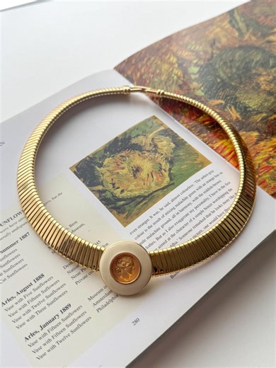Rare Vintage Monet Gold Omega Collar Necklace Roman Coin Medallion Statement Designer Jewelry - Etsy UK