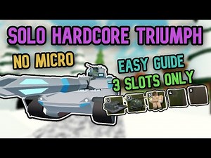 Solo Hardcore Triumph With Only 3 Tower Slots + Easy Guide - Tower Defense Simulator | TDS