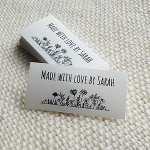 Custom Fabric Labels for Handmade Clothing – Sew-on Name Tags With Logo – Personalised Fold Over Branding Labels - Etsy