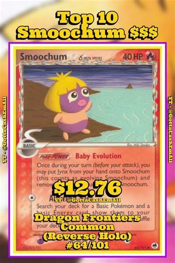 Top 10 RAREST Smoochum Pokémon Cards! 💎✨ #pokemon #pokemoncards #pokemontcg #pokémon #top10 #tcg