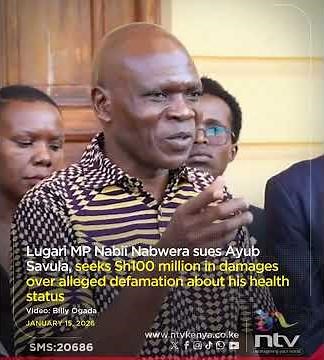 Lugari MP Nabii Nabwera sues Ayub Savula, seeks Sh100 million in damages over alleged defamation