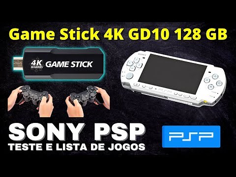 Teste e Lista de Jogos do PSP no Novo Game Stick 4K GD10 128GB