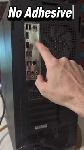 install I/O back plate after motherboard and full rebuild #pcbuilds #rgb #backplate #computer