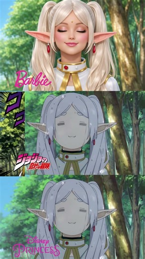 フリーレンの笑う表情を3種類のアニメスタイルで再現！ #shorts #4kanime #葬送のフリーレン