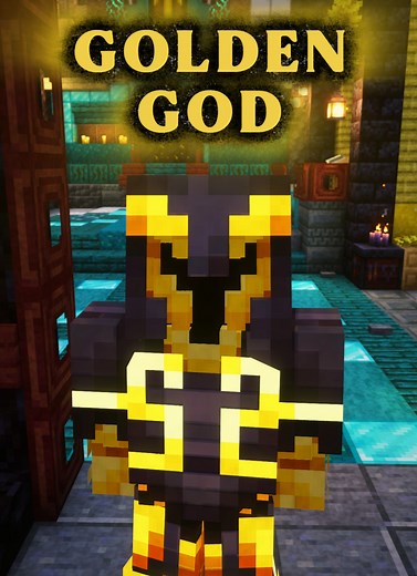 Minecraft: GOLDEN GOD Armor Trim #minecraft #minecrafthack #minecraftmemes