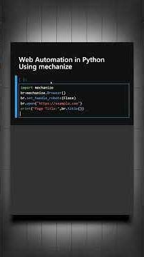 Web Automation in Python Using mechanize