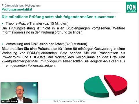 Vorbereitung auf das Kolloquium
