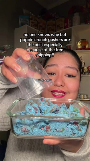 blue raspberry gushers in either sweet or sour!!