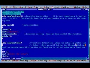 C/C++ Programming for beginners in turbo C++ Tutorial-8: User defined functions in C++