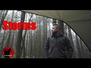 ⛈️ Storm Camping - Rain and Thunderstorms Solo Tarp Adventure
