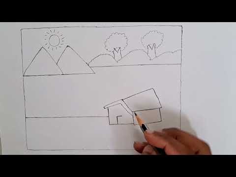 HOW TO DRAW SCENERY FOR KIDS | SCENERY DRAWING EASY STEP BY STEP FOR KIDS |