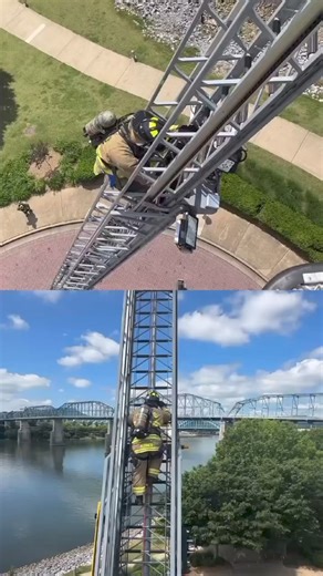 8.4K views · 149 reactions | Downtown Chattanooga is the perfect backdrop for the ladder climb. The cadets did awesome! | Chattanooga Fire Department | Facebook