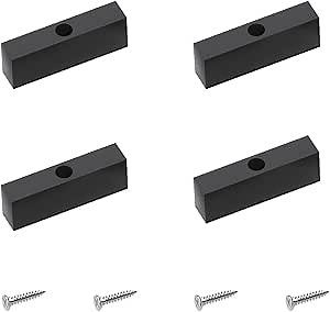 Window Locks, 4 Sets, Sliding Window Locks, Window Limit Block, Easy to Install, Concealed Adjustable Security Window Locks, with Screws, Single-Hole Limiter, 20mm Height, Black