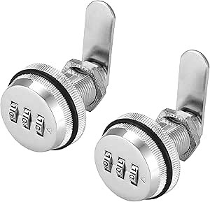 Mangsen Combination Cam Lock Security Locks Set of 2 Password Coded Locks for Safety of Box Cabinet Drawer Mailbox Door Furniture (3/4 Inch, Silver) IIUS00217 (FBA)