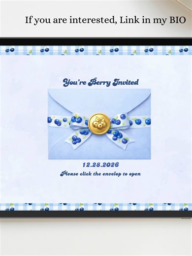 The sweetest Blueberry Baby Shower Invitation 🫐👶💙 A digital baby shower invitation website that lets you: ✨ Track RSVPs ✨ Add music ✨ Share your registry ✨ Send to guests instantly Perfect for a Berry Sweet Baby Shower theme! #babyshowerinvite #blueberrytheme #berrysweetbabyshower #babygirlshower #babyshowerdecor #digitalinvitation #editabletemplate #etsycreator #babyshowerplanning #invitationtemplate
