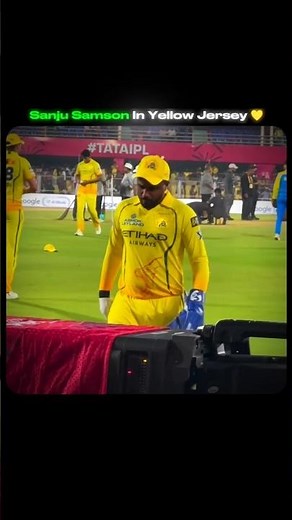 Sanju Samson In Yellow Jersey 💛 #trending #sanjusamson #csk