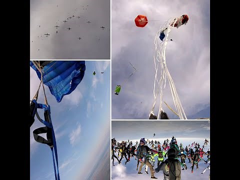 Double Parachute Malfunction during 200 Person Skydive World Record Attempt
