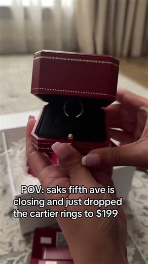 LADIES!! Run to Saks for the $199 Cartier Ring Before They Close