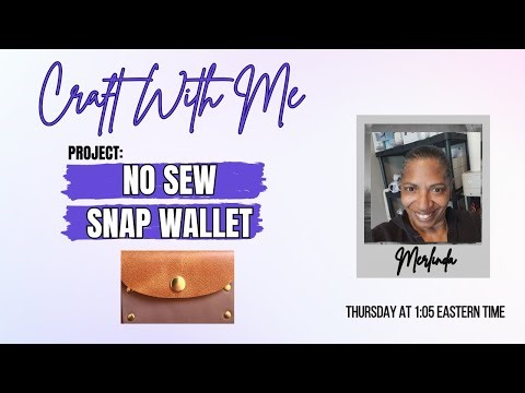 How to make faux leather no sew wallet with a Scan n Cut | with snaps