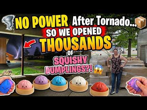 🌪️ NO POWER After Tornado… So We Opened THOUSANDS of Squishy Dumplings?! 😳📦