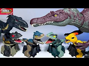 NEW Jurassic World Dinosaurs Toys! Fierce Changers Indoraptor, Allosaurus, Giganotosaurus