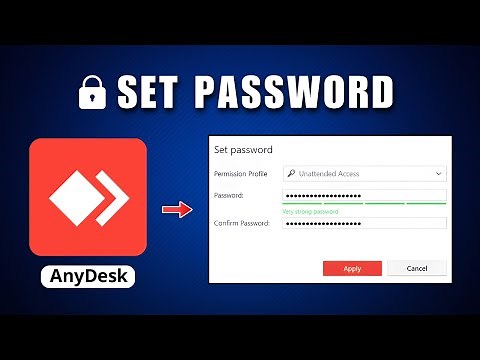Set password on AnyDesk for Unattended Access 2026
