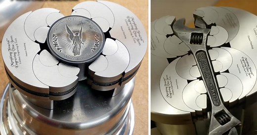 A Morphing Fractal Vise Pivots to Grasp Irregular Shapes for Engraving