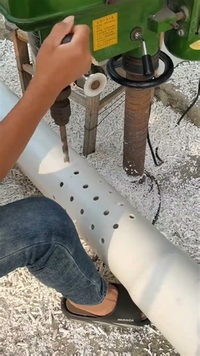 Simple Machine Drilling Perfect Holes in PVC Pipe #shorts