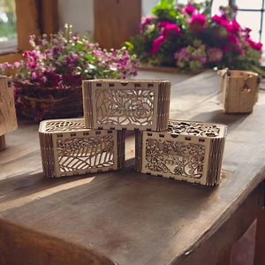 Laser Cut Wooden Boxes for Jewelry, Keepsakes & Gifts – Storage With Intricate Designs - Etsy