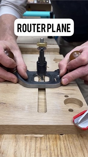 A router plane is great for dialing in that perfect depth. #routerplane #handtools #woodworking #furnituremaker #customfurniture #veritas #woodworking #woodworker #kjsawdust #oddlysatisfying #asmr #shopsounds | KeithJohnson_CustomWoodworking
