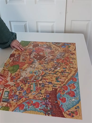 Jigsaw Puzzle Pickup Challenge: Title: Pumpkin Battle Brand: Momibook Pieces: 1,000 #pickupchallenge #puzzlepickupchallenge #pumpkinpatch #seasonalfun #puzzletok