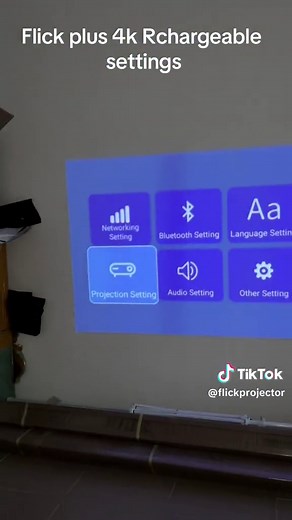 Explore Flick Plus Rechargeable 4K Mini Projector Settings