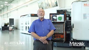 At our first #AllAxesLIVE event, Applications Engineer Robin Cave put the ground-breaking new MAZATROL SmoothAi CNC through some of its paces. Watch as it eases complex tasks with artificial intelligence. | Mazak North America