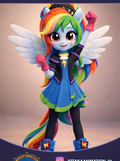 #equestriagirls Usando mis dibujos como base recree a los personajes en estilo 3D y le pedí a Grok que les dé movimiento #mylittlepony #aivideo #ai #mlp