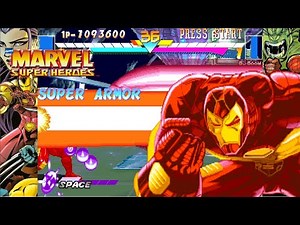 Ironman Playthrough - Marvel Super Heroes [ARCADE][HD]