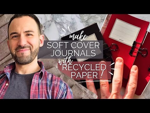 Make NOTEBOOKS with RECYCLED packaging PAPER! 📓 Easy binding and full tutorial!