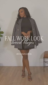 How I’m styling my new tweed blazer 🖤🤍 I love this look because it’s giving me Clueless 2024. To recreate: 🖤 For work: swap the mini skirt for a black trouser pant 🖤 For a date night: swap the heels, for silver pumps So many ways to have fun with this blazer for fall ✨ Comment “KFF31” to get everything in this video ✨ Type this link in your browser: https://amzlink.to/az0QQ5hIl9Sb9 ✨ If you did this and still can’t see it- join my broadcast channel “outfit links” Sizing: I’m a small top, 6 b