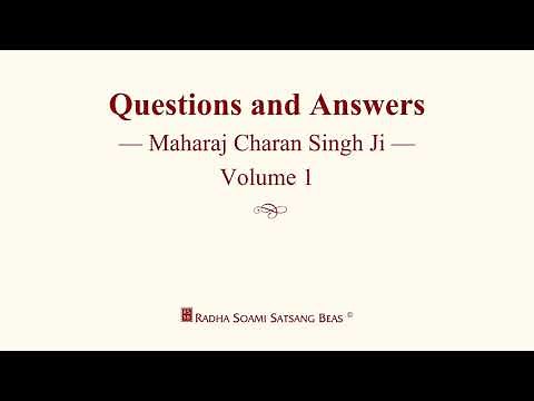 Questions and Answers - Maharaj Charan Singh Ji - Volume 1 with CC - RSSB