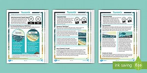 UKS2 Tsunami Differentiated Reading Comprehension Activity