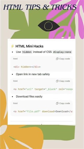 #10 HTML TIPS & TRICKS