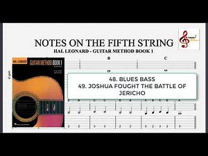 Hal Leonard - Guitar Method Book 1 - BLUES BASS - JOSHUA FOUGHT THE BATTLE OF JERICHO -( with TABS)