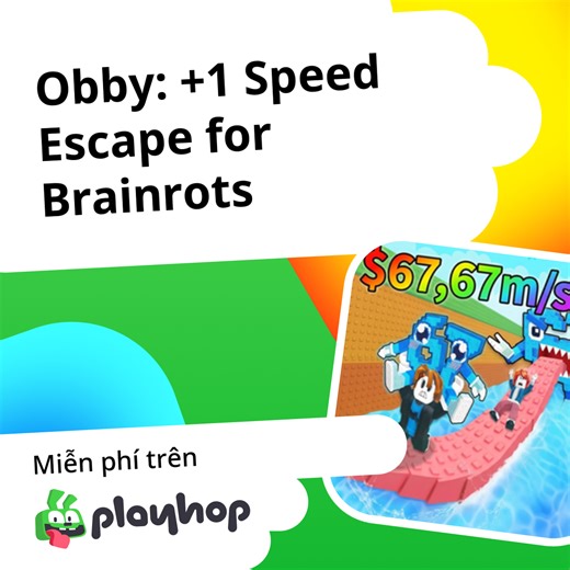 Obby:  1 Speed Escape for Brainrots: Chơi trực tuyến miễn phí trên Playhop