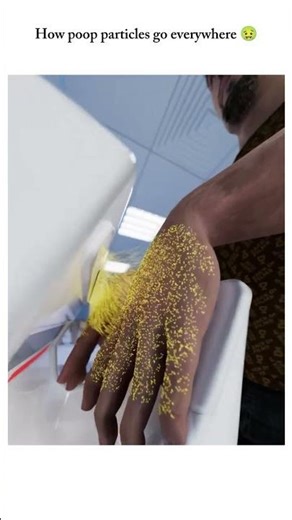 how poop. particles goes everywhere 🤢