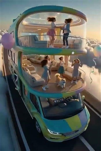 MIND-BLOWING Kawaii Motorhome With Gravity Flip Design! #automobile #disney #campervans